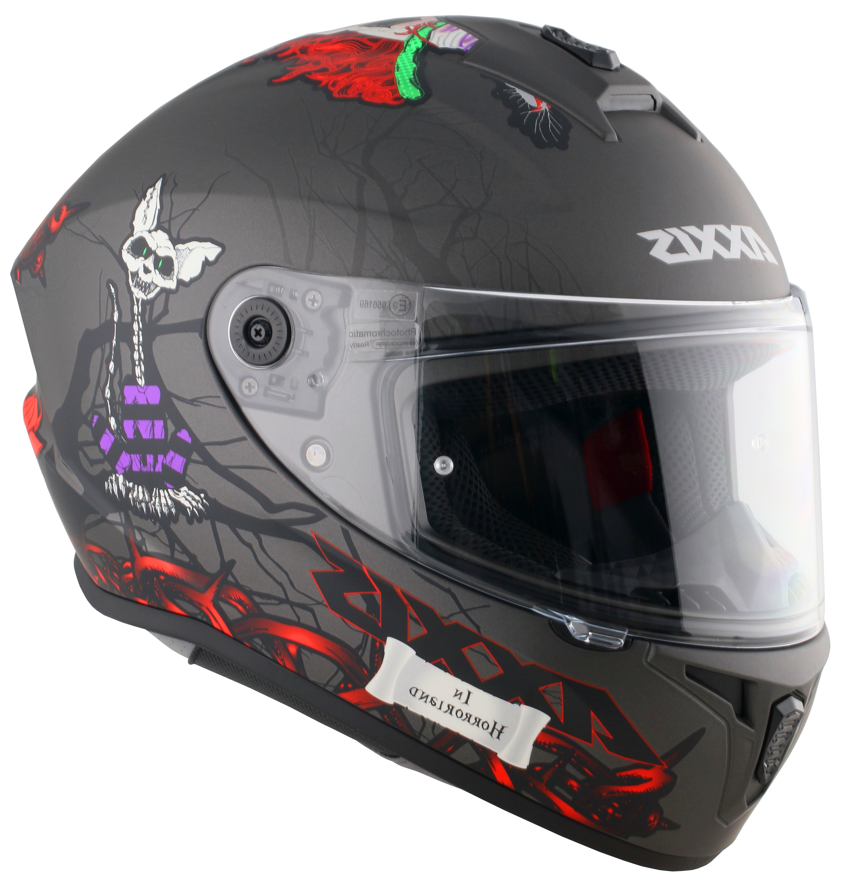 Мотошлем Axxis Draken S Horrorland A2 Grey Matt купить от 4 840